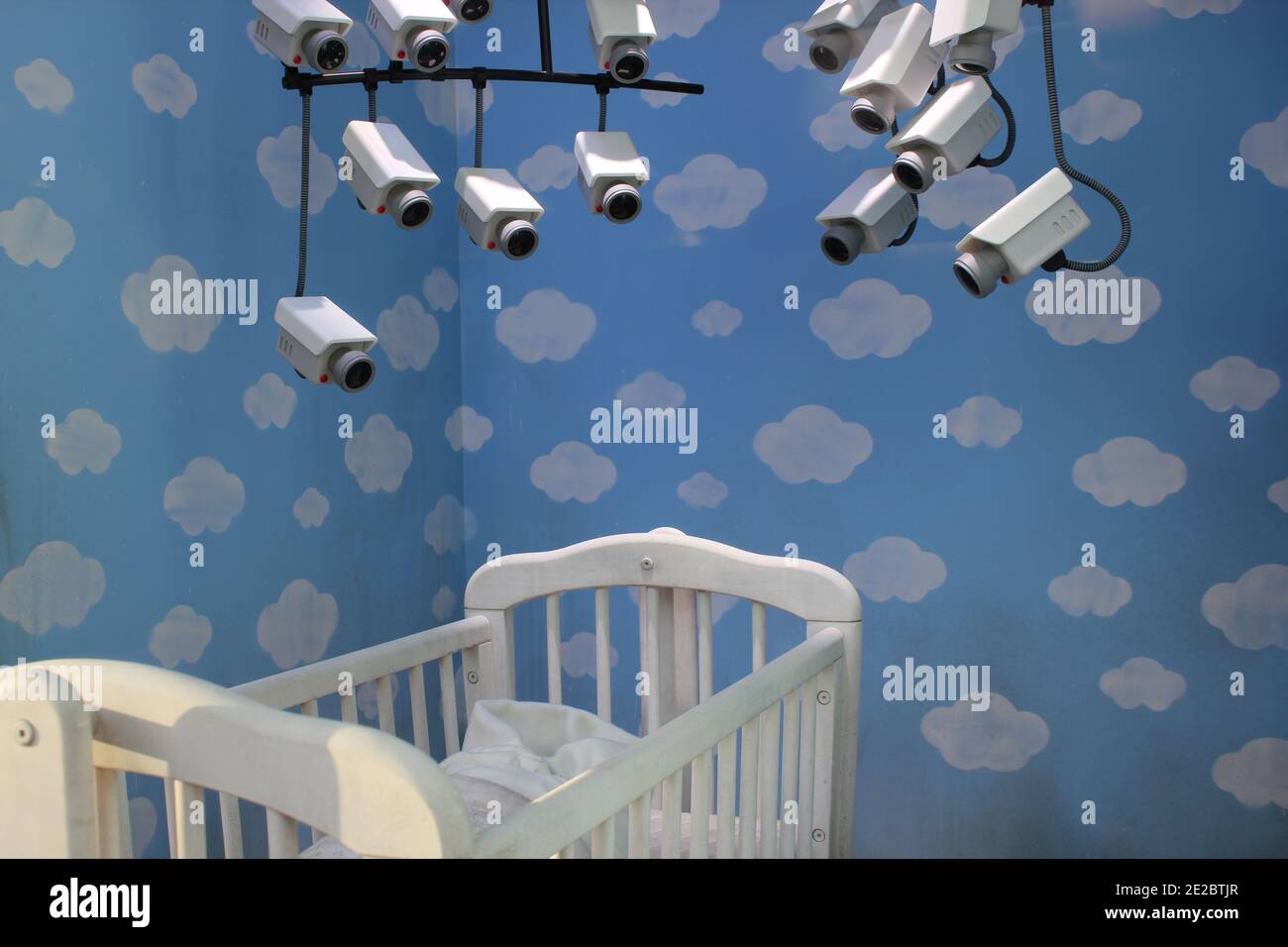 London, UK Oct 2019 shop windows by Banksy at street artist's Gross Domestic Product shop in