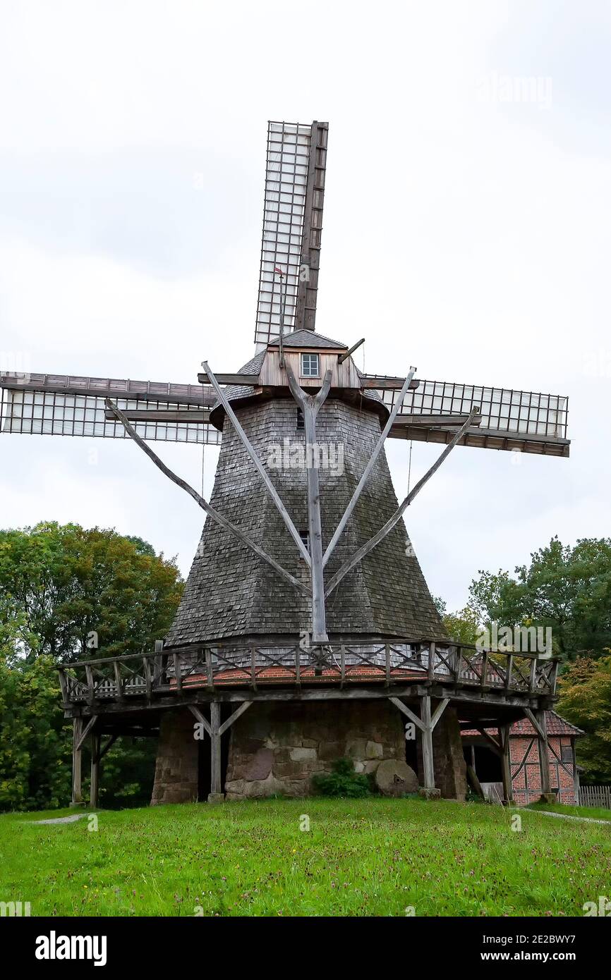 Windmill. Open air Museum Detmold North Rhine-Westphalia Germany Stock Photo