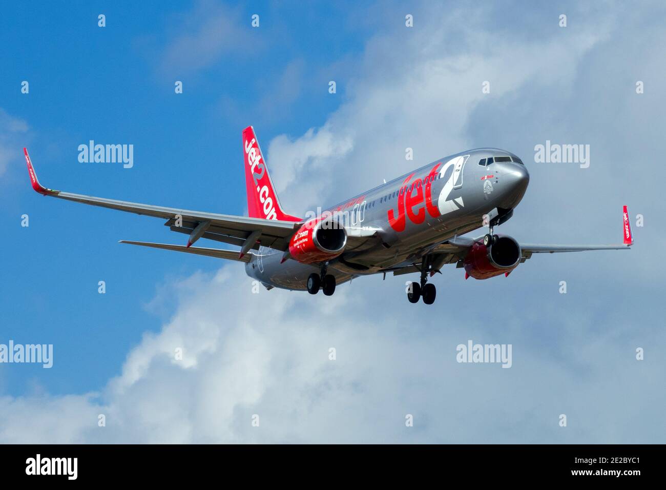 JET2 plane landing Stock Photo