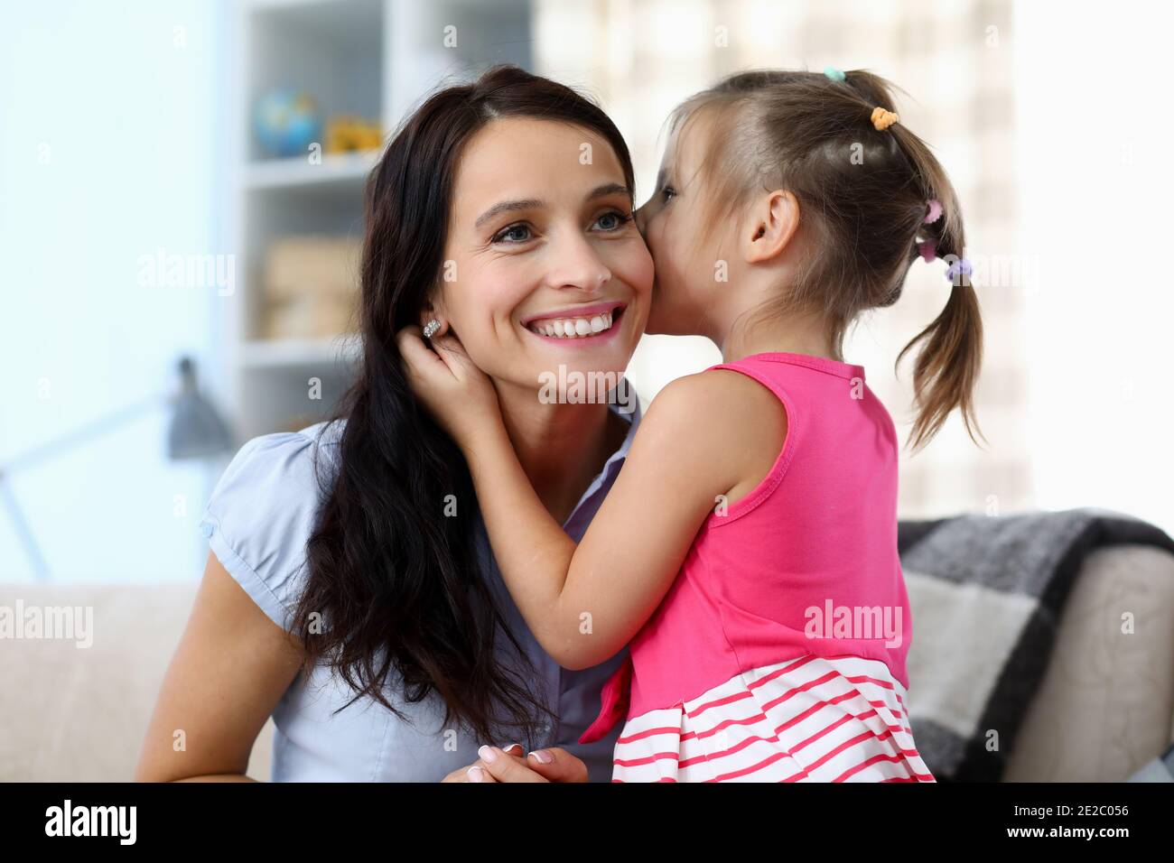 Friendly relationship between mum and kid Stock Photo