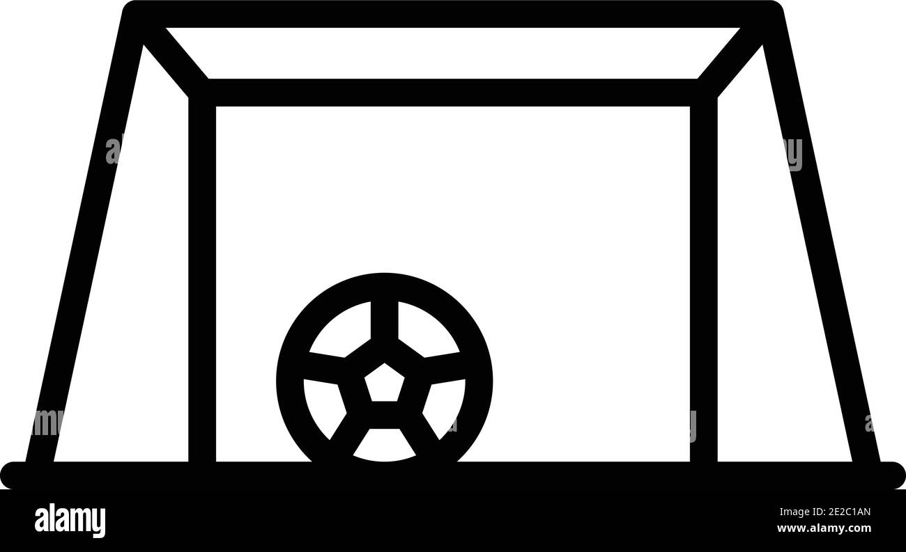 Soccer goal net icon. Outline soccer goal net vector icon for web