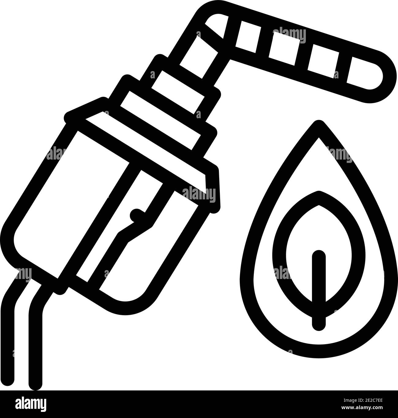 Eco fuel icon. Outline eco fuel vector icon for web design isolated on ...