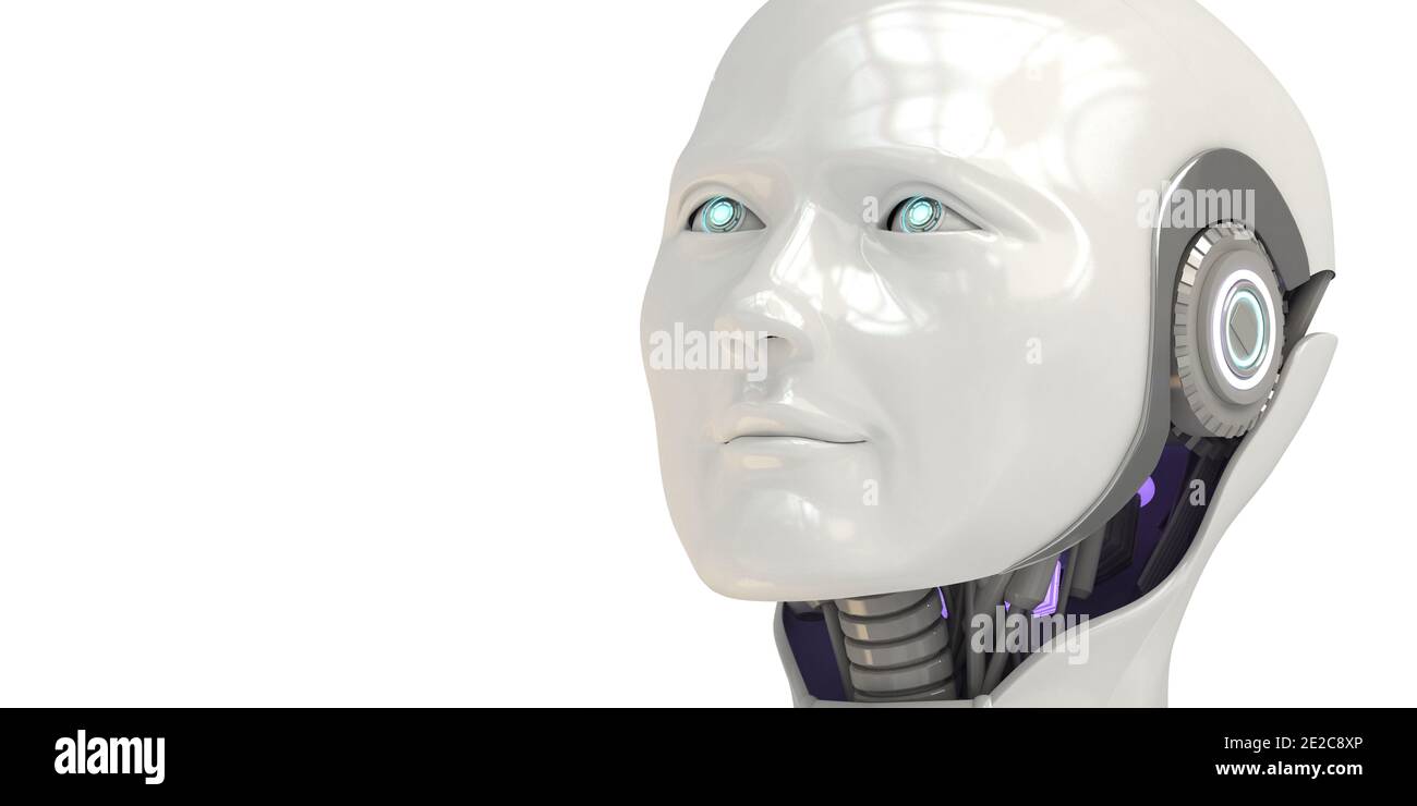 Illustration of the concepts of science, technology, and artificial intelligence. Stock Photo