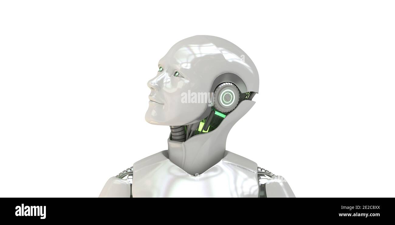 Illustration of the concepts of science, technology, and artificial intelligence. Stock Photo