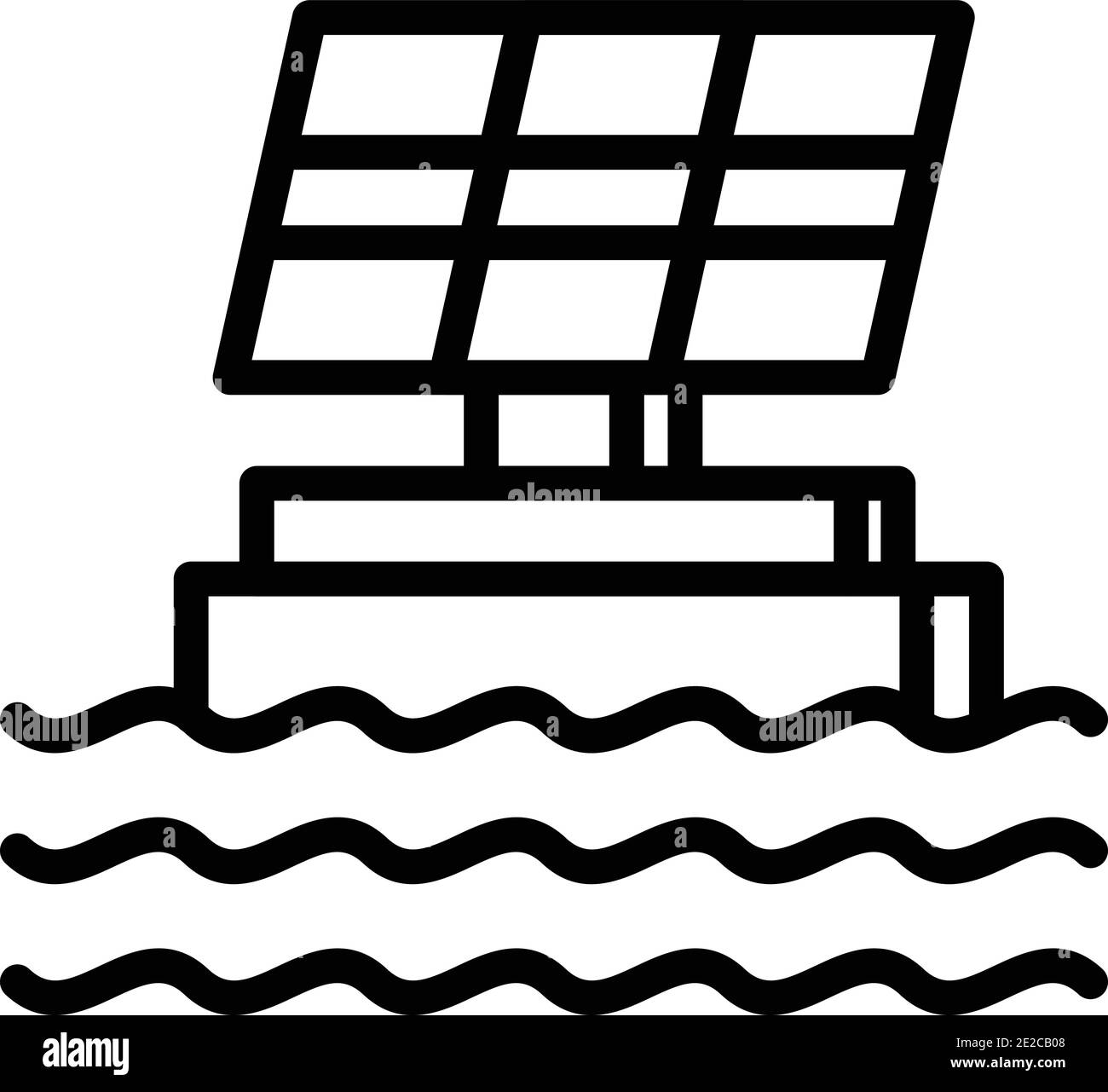 Light energy panel icon. Outline light energy panel vector icon for web ...