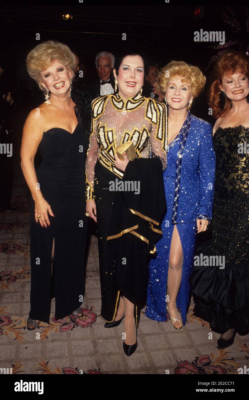 DEBBIE REYNOLDS with Ruta Lee Ann Miller 1990l0629 Credit Ralph
