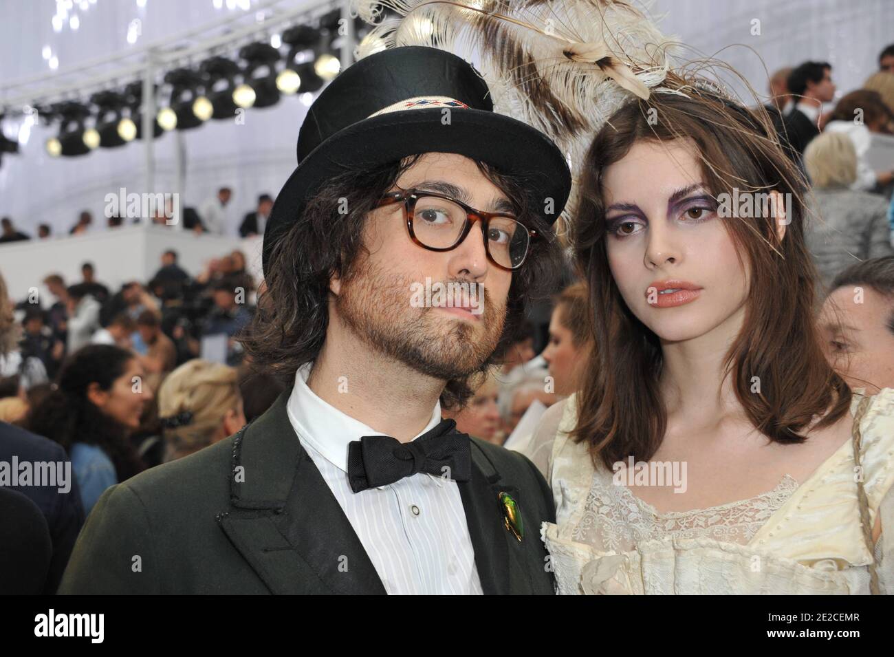 Sean Lennon, his girlfriend Charlotte Kemp Muhl attending the Chanel