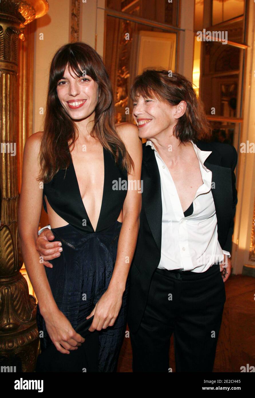Jane Birkin and her daughter Lou Doillon attending the premiere of