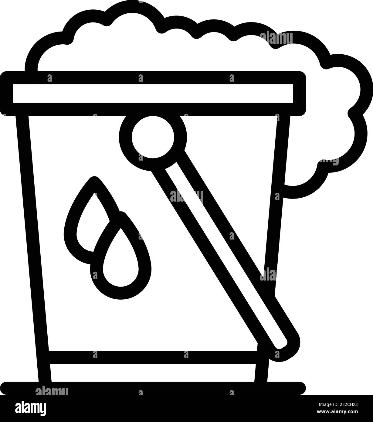 Farm milk bucket icon. Outline farm milk bucket vector icon for web ...