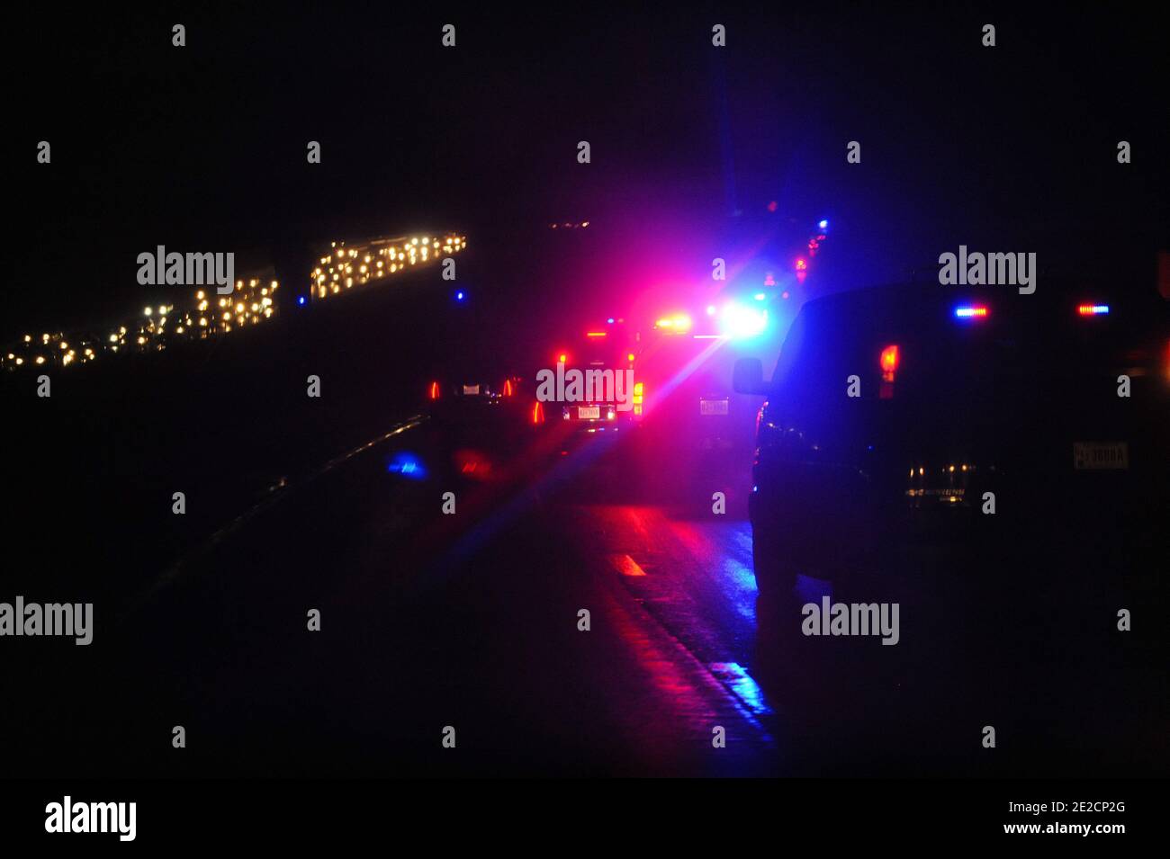 The motorcade carying President Barack Obama and Korean President Lee drive on I-66 on October 12, 2011 in Washington, DC. Presidents Obama and Lee have dinner at Woo Lae Oak in Tysons Corner , Virginia. Photo by Olivier Douliery/ABACAPRESS.COM Stock Photo
