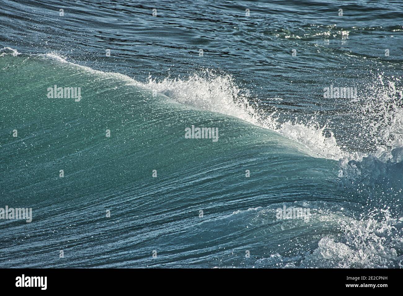 Pacific Ocean surf breaks on the Monterey Bay at Pacific Grove, California, USA Stock Photo