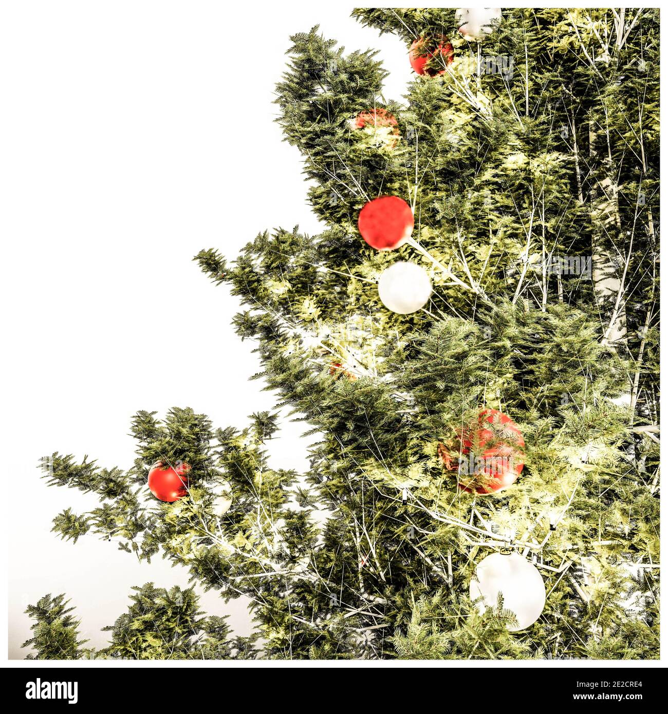 Christmas tree isolated on white background 3d illustratrion Stock ...