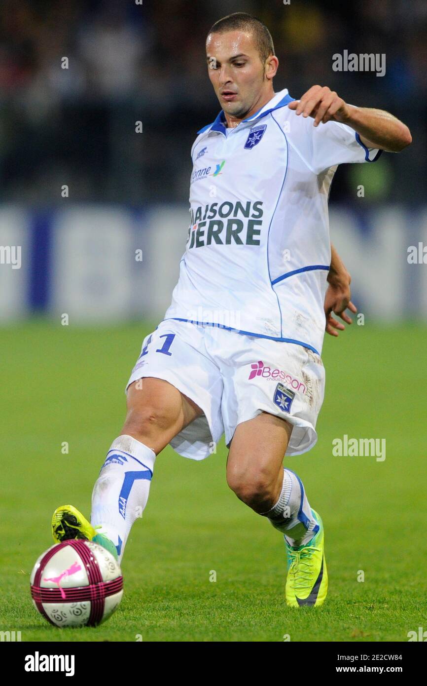 Auxerre's Ben Sahar during the French First League soccer match, AJ Auxerre vs Lille OSC in Auxerre, France, on October 15, 2011. Lille won 3-1. Photo by Henri Szwarc/ABACAPRESS.COM Stock Photo