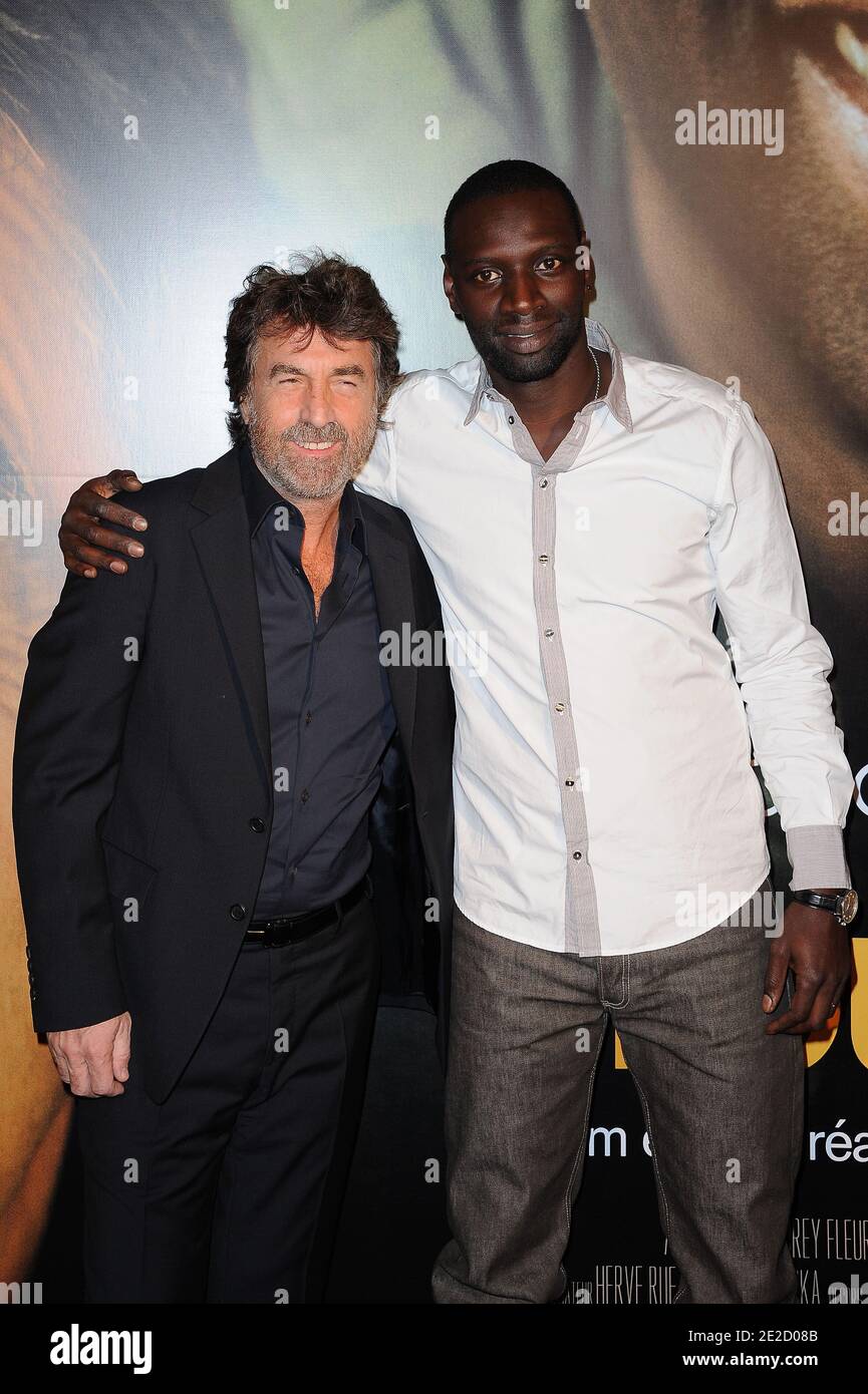 Francois Cluzet and Omar Sy attending the Premiere of 'Intouchables' held at Cinema Gaumont Marignan in Paris, France on October 18, 2011. Photo by Nicolas Briquet/ABACAPRESS.COM Stock Photo