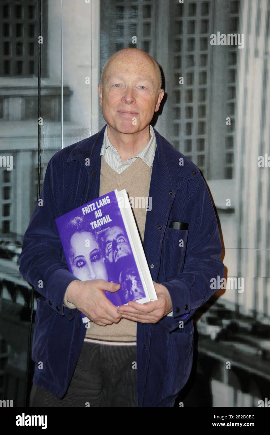 Bernard Eisenschitz, author of the book 'Fritz Lang au travail', arriving to the Metropolis Exhibition opening event held at La cinematheque francaise, in Paris, France on October 18, 2011. Photo by Mireille Ampilhac/ABACAPRESS.COM Stock Photo