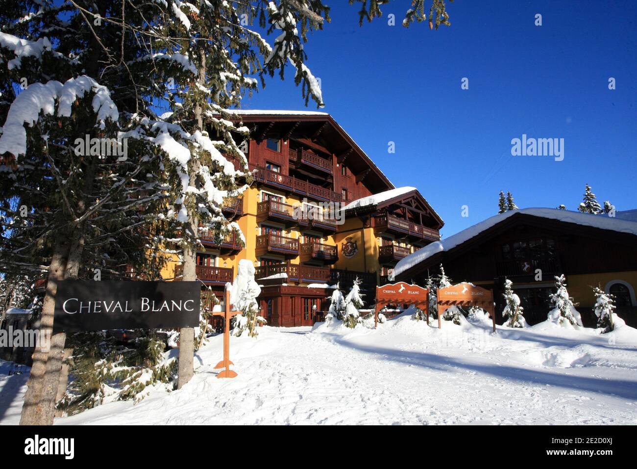The Cheval Blanc Hotel, Courchevel Ski … – License image – 70330368 ❘  lookphotos