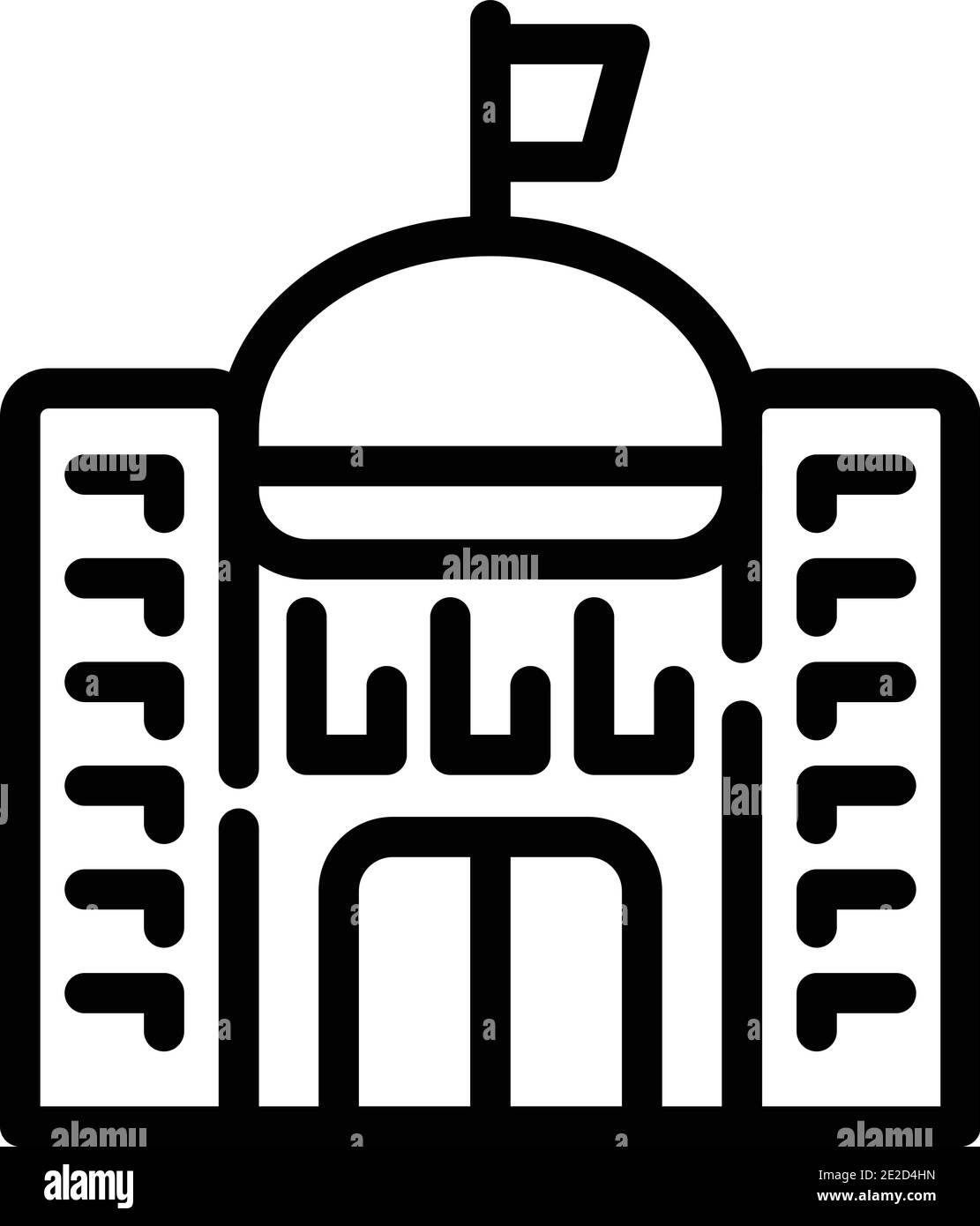 City Hall Icon Outline City Hall Vector Icon For Web Design Isolated On White Background Stock Vector Image Art Alamy