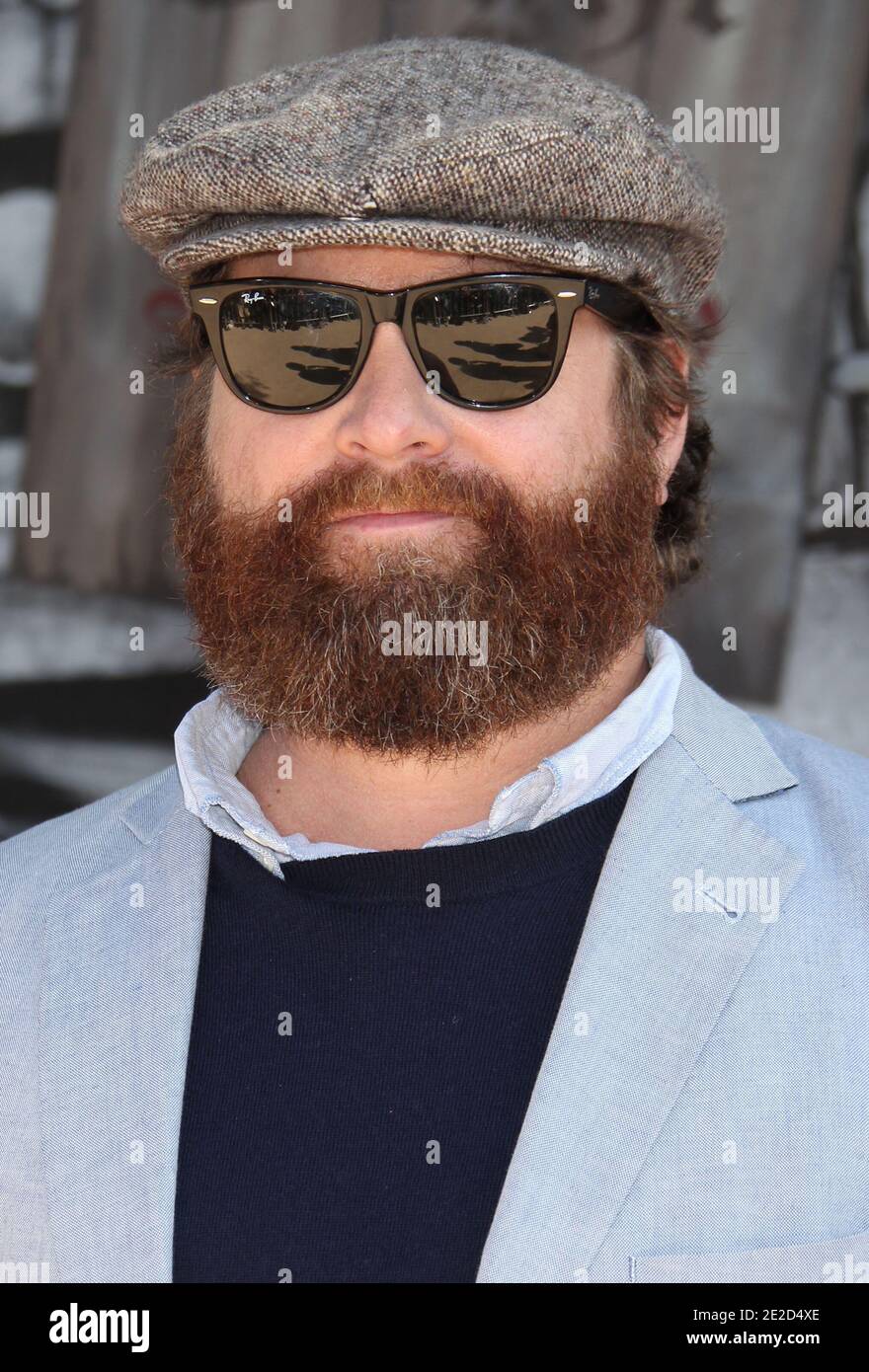 Zach Galifianakis at the LA premiere for animated movie 'Puss In Boots' at the Regency Village Theatre in Westwood, Los Angeles, CA, USA on October 23, 2011. Photo by Baxter/ABACAPRESS.COM Stock Photo