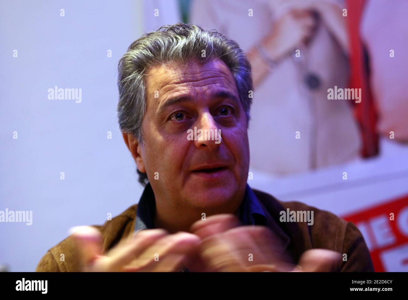 French director/actor Christian Clavier during a press conference prior to  the screening of new movie 'On ne choisit pas sa famille', in Lille,  northern France on October 26, 2011. Photo by Sylvain