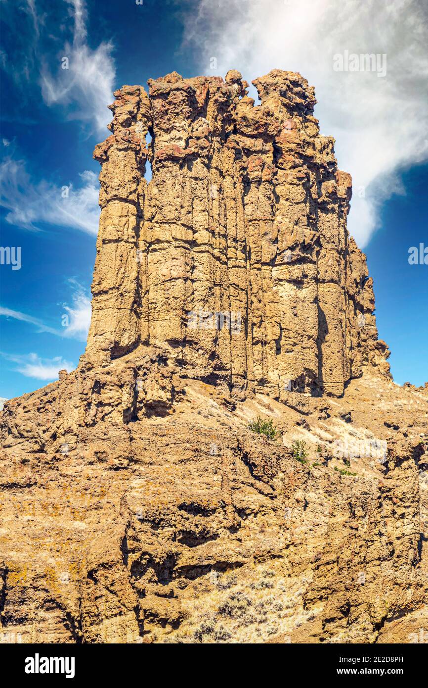 Detail of the Holy City rock formation in Park County, WY Stock Photo