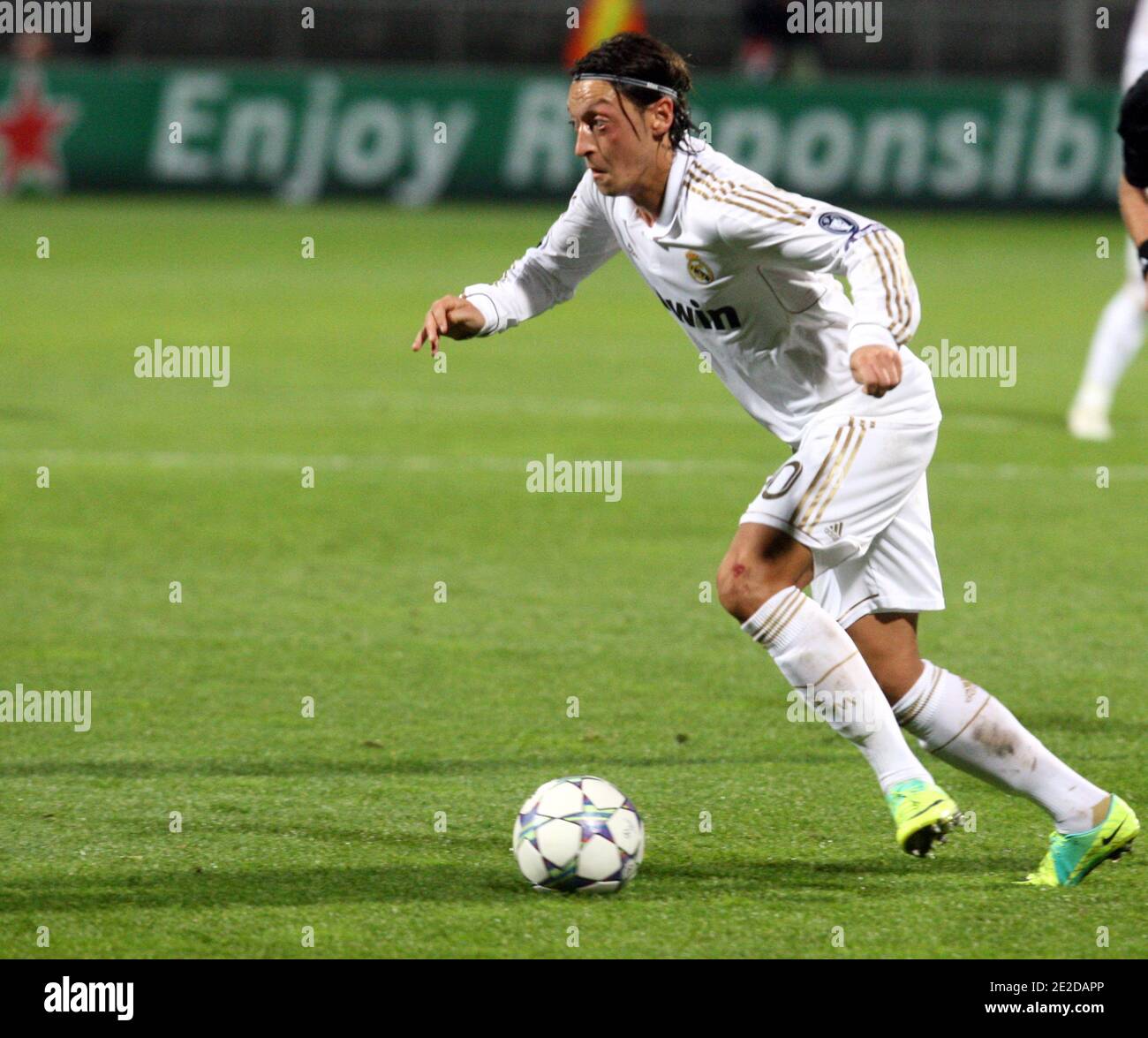 Real Madrid's Mesut Ozil during the UEFA Champions League soccer match, Olympique Lyonnais Vs Real Madrid at Gerland stadium in Lyon, France on November 2, 2011. Real Madrid won 2-0. Photo by Vincent Dargent/ABACAPRESS.COM Stock Photo
