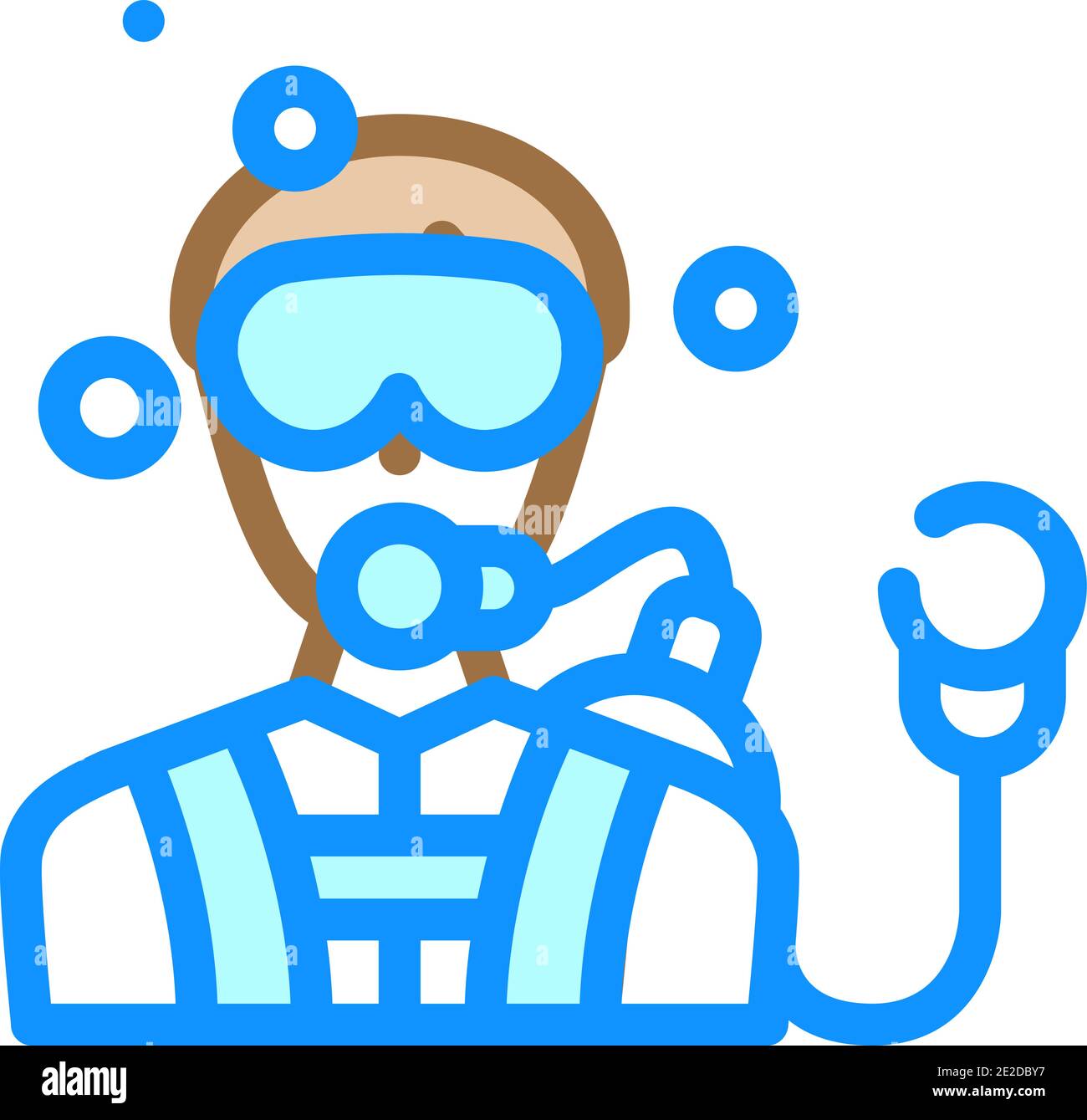 diver worker color icon vector illustration Stock Vector Image & Art ...