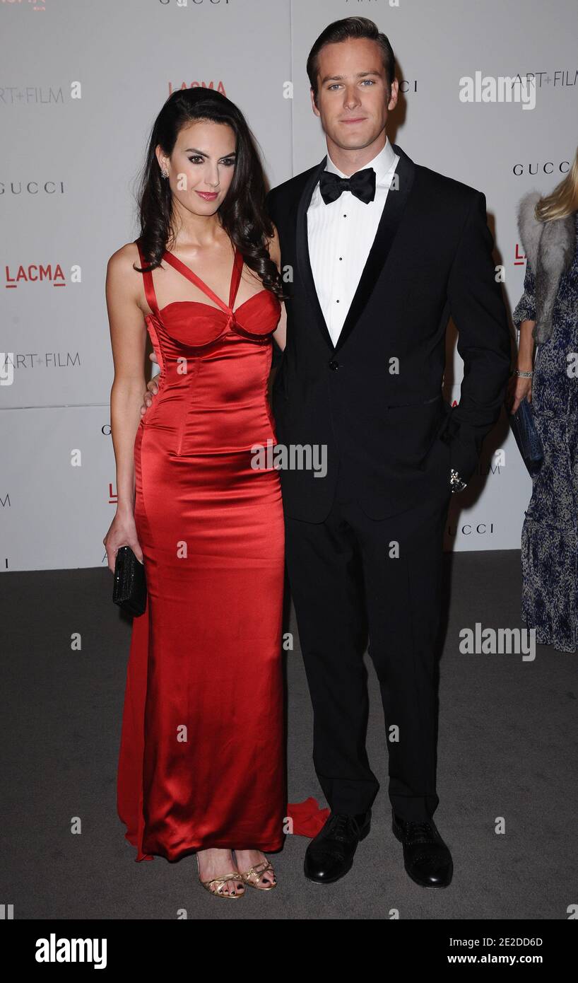 Armie Hammer and Elizabeth Chambers attend the LACMA Art + Film Gala honoring Clint Eastwood and John Baldessari at the Los Angeles County Museum of Art in Los Angeles, CA, USA, November 5, 2011. Photo by Lionel Hahn/ABACAPRESS.COM Stock Photo