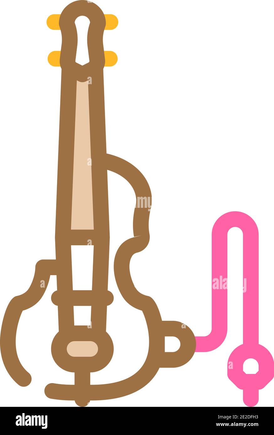 electric violin color icon vector illustration Stock Vector Image & Art Alamy