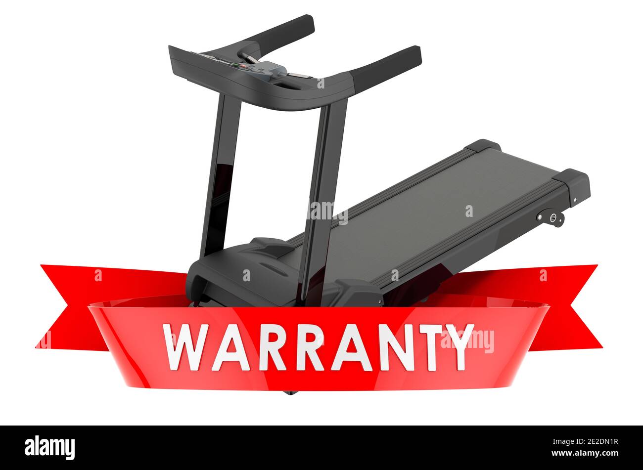 Treadmill warranty concept. 3D rendering isolated on white background