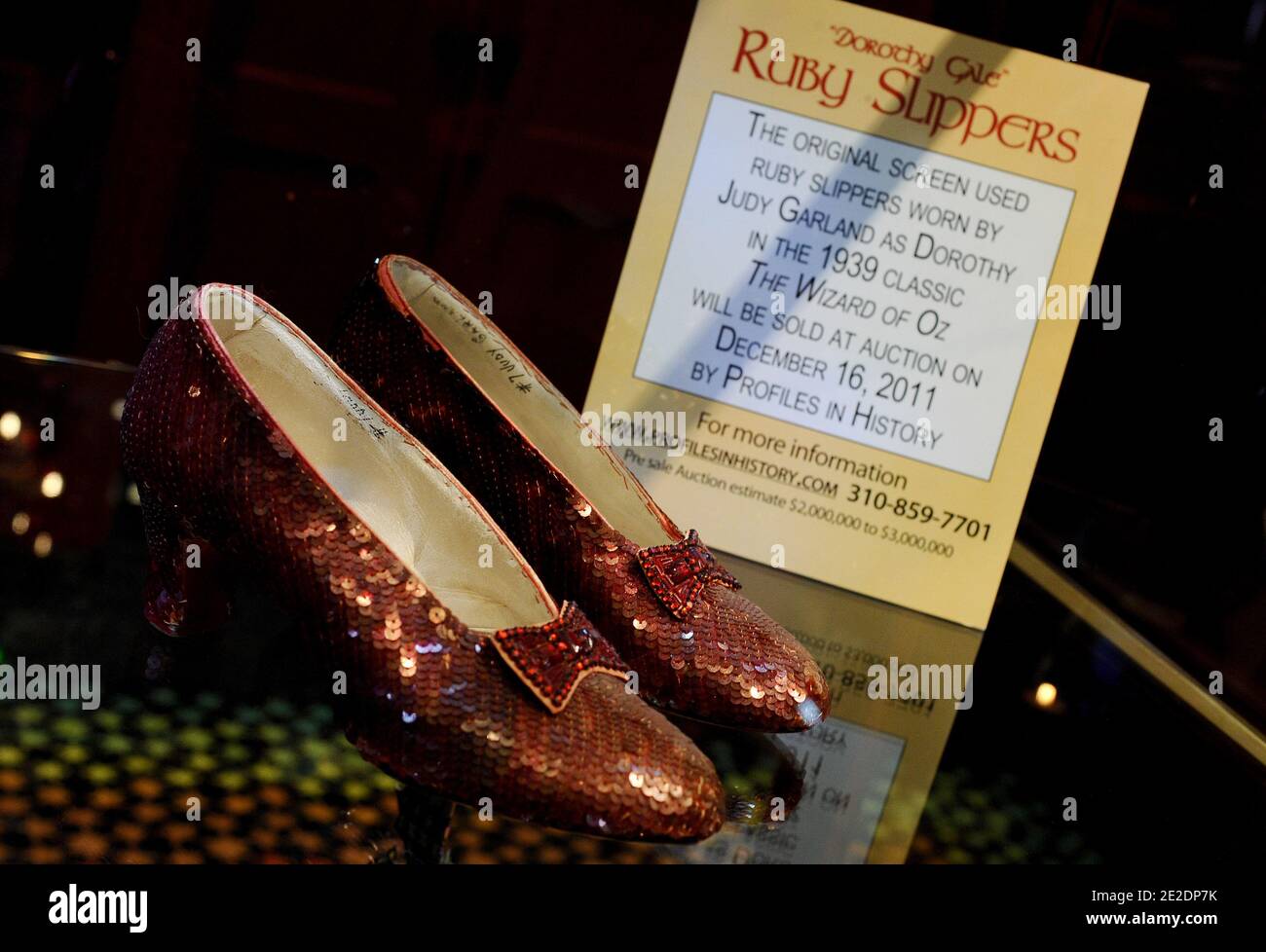 The original ruby slippers worn by Judy Garland as Dorothy in the 1939 ...