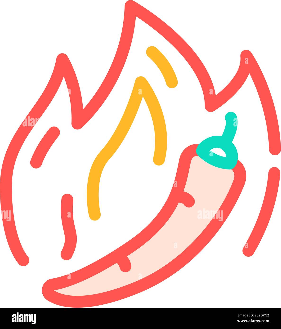 hot pepper color icon vector illustration Stock Vector Image & Art - Alamy
