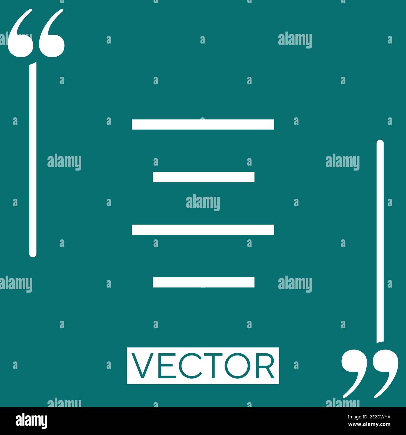 align center vector icon Linear icon. Editable stroke line Stock Vector