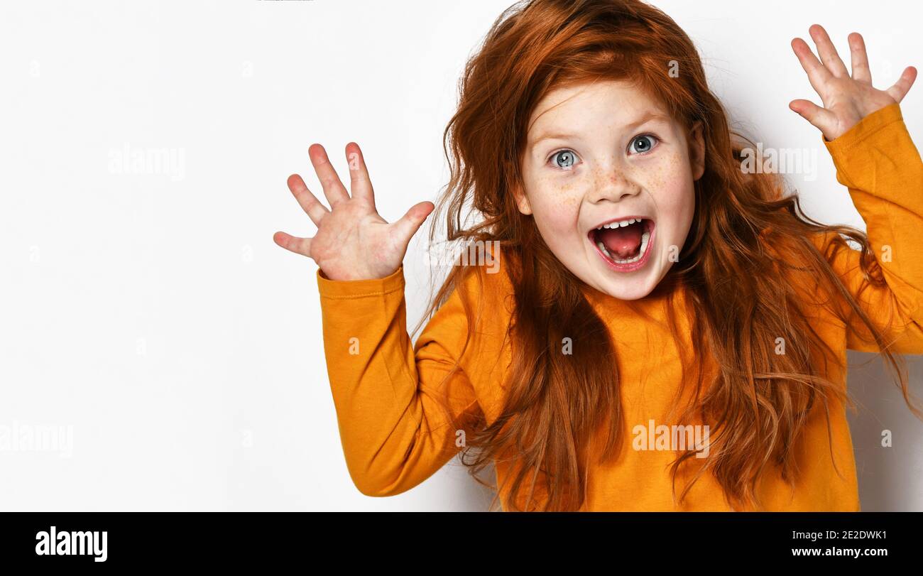 Child with freckles hi-res stock photography and images - Alamy