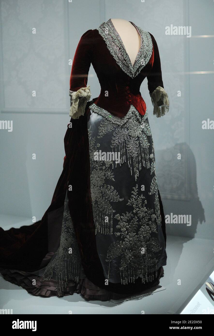 The evening dress of First Lady Eleanor Roosevelt is on display for a ...