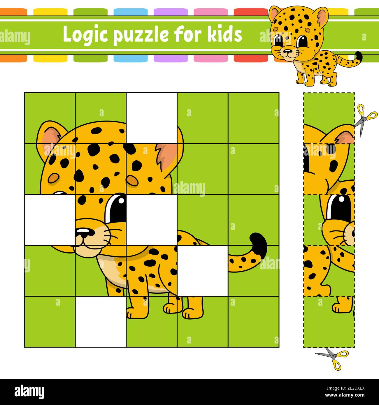 logic puzzle for kids education developing worksheet learning game for children activity page simple flat isolated vector illustration in cute car stock vector image art alamy