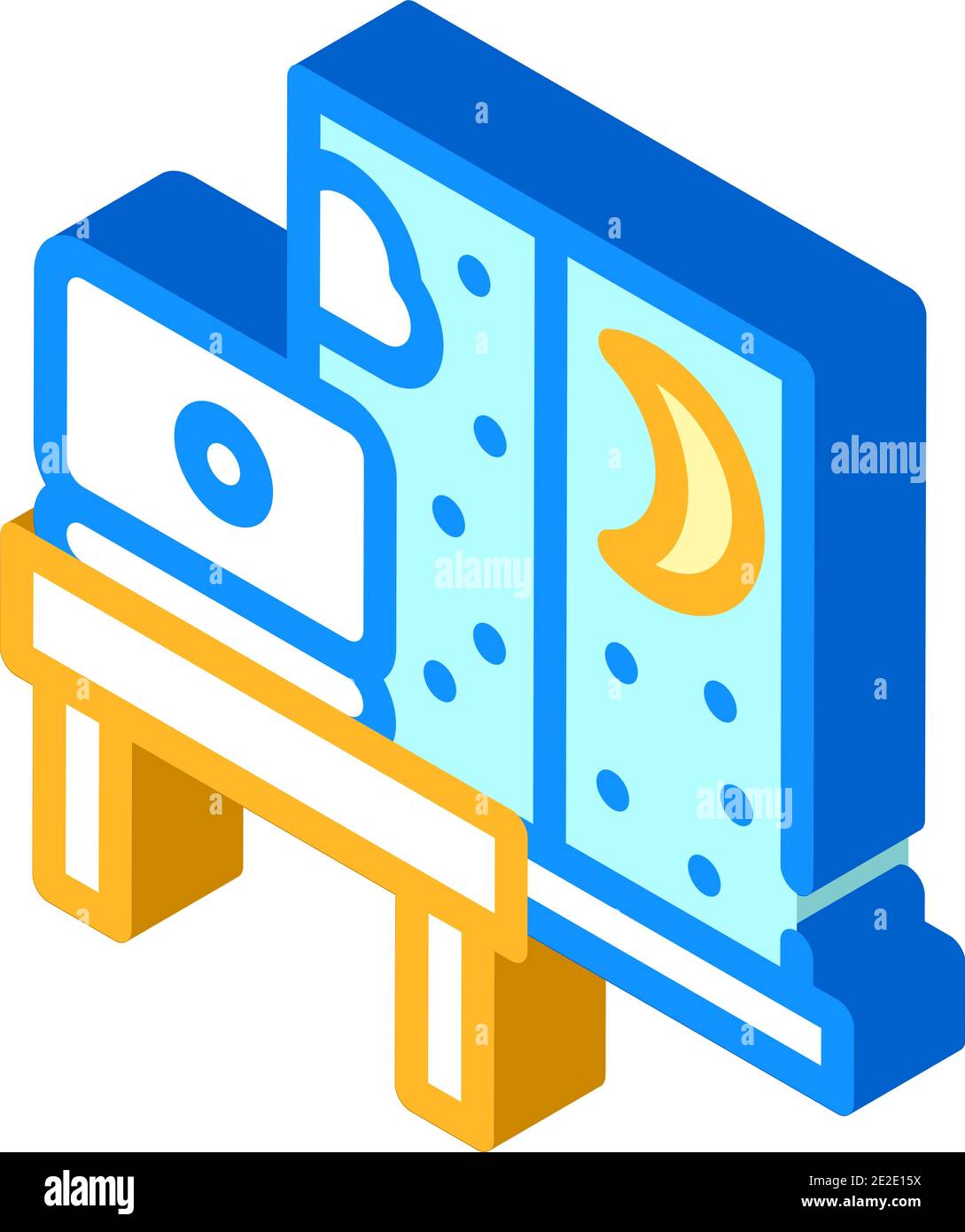 working home at night isometric icon vector illustration Stock Vector ...
