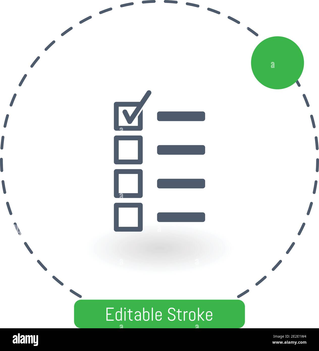 test quiz vector icon editable stroke outline icons for web and mobile Stock Vector