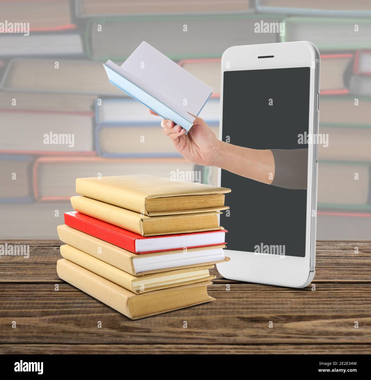 Library Study Phone Mobile phone reading library hi-res stock photography and images - Alamy