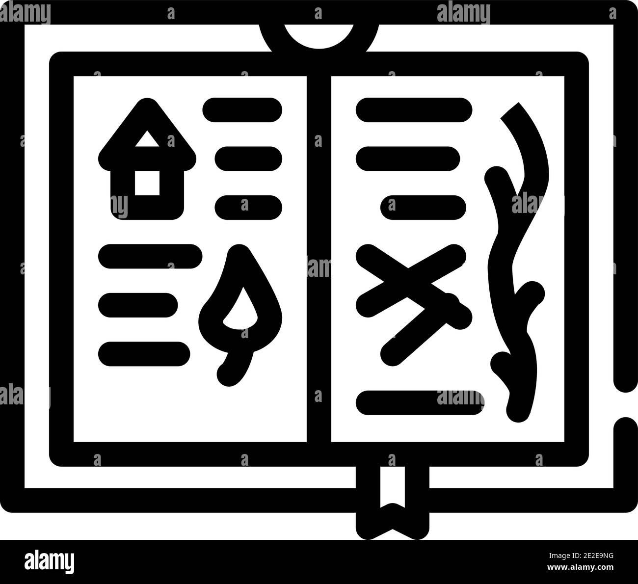 sketch book line icon vector illustration black Stock Vector Image ...