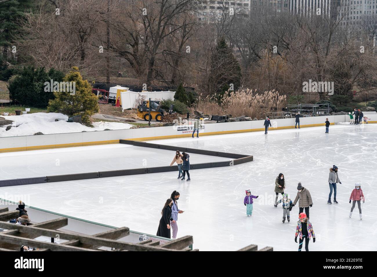 New York, United States. 13th Jan, 2021. View of the Central Park Wollman skating rink which is managed by Trump Organization in New York on January 13, 2021. NYC announced that is taking steps to terminate Trump Organization agreements with the City. Agreements will terminated because of deadly insurrection at the U.S. Capitol incited by President Trump. (Photo by Lev Radin/Sipa USA) Credit: Sipa USA/Alamy Live News Stock Photo
