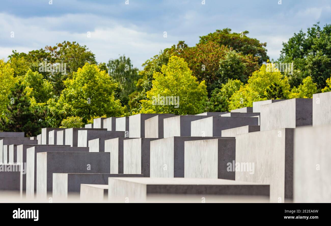 Holocaust Memorial, Berlin. 'Denkmal für die ermordeten Juden Europas' Stock Photo