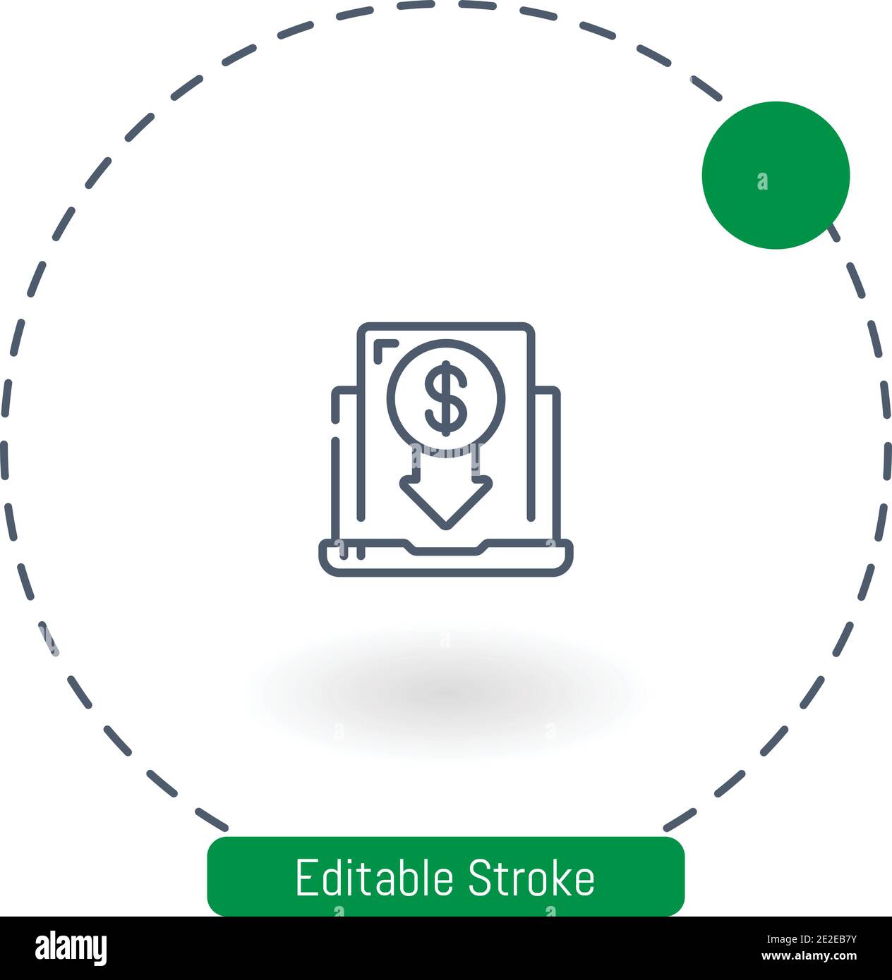 decrease vector icon editable stroke outline icons for web and mobile Stock Vector