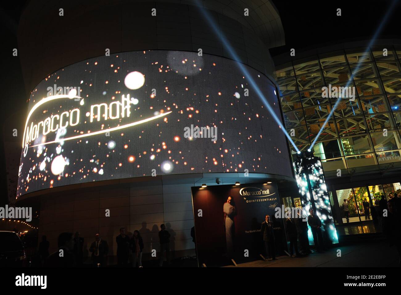 Atmosphere outside opening party of Morocco Mall, the 'largest shopping