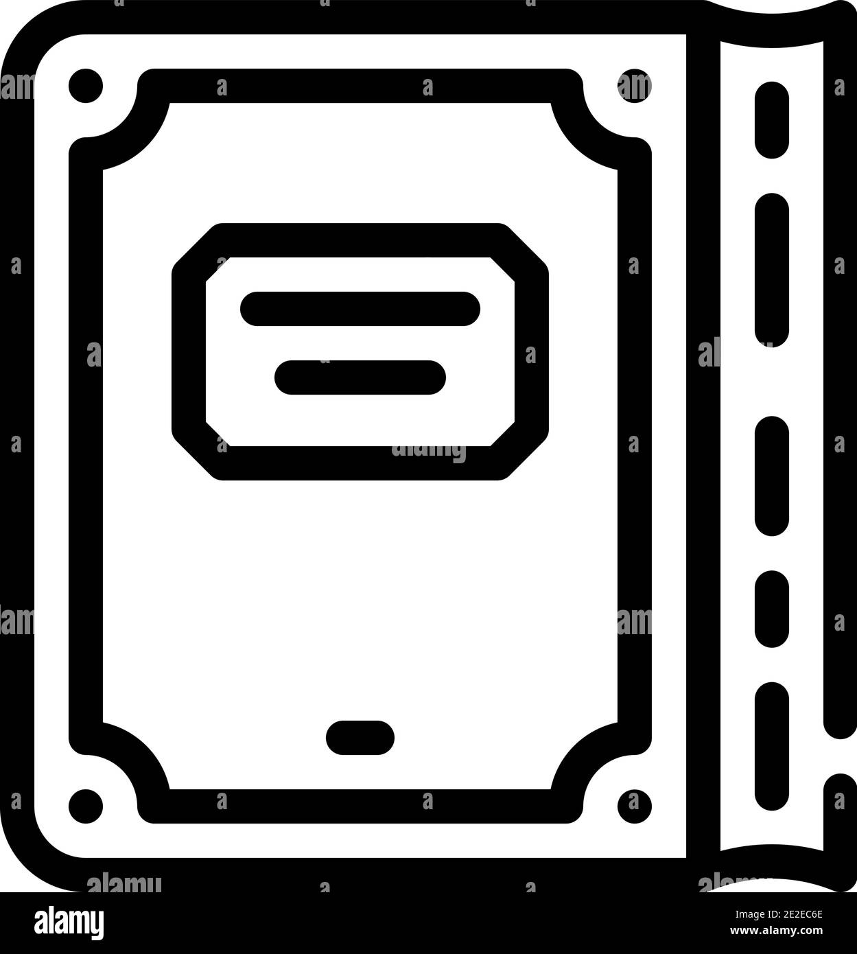vintage old book line icon vector illustration Stock Vector Image & Art ...