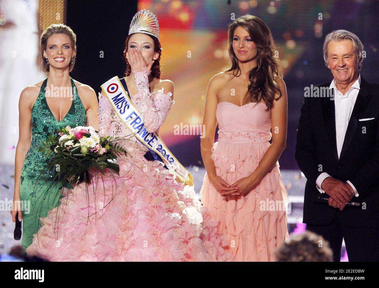Alain delon and miss france 2011 hi-res stock photography and images