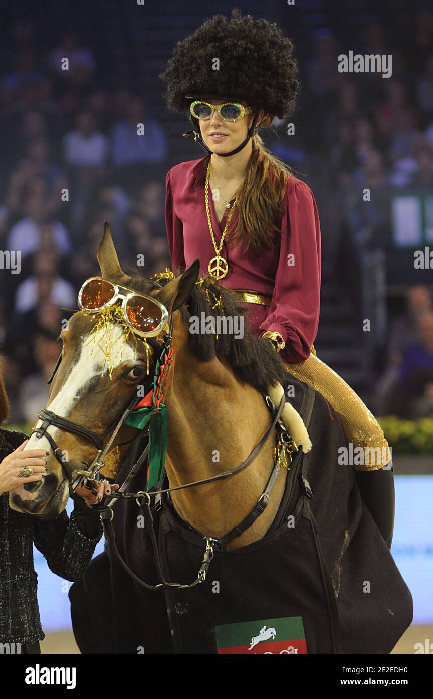 Charlotte Casaraghi participates to at the Amade price during the Gucci Masters International Jumping Competition in Villepinte, North of Paris, France on December 3, 2011. Photo by Giancarlo Gorassini/ABACAPRESS.COM Stock Photo