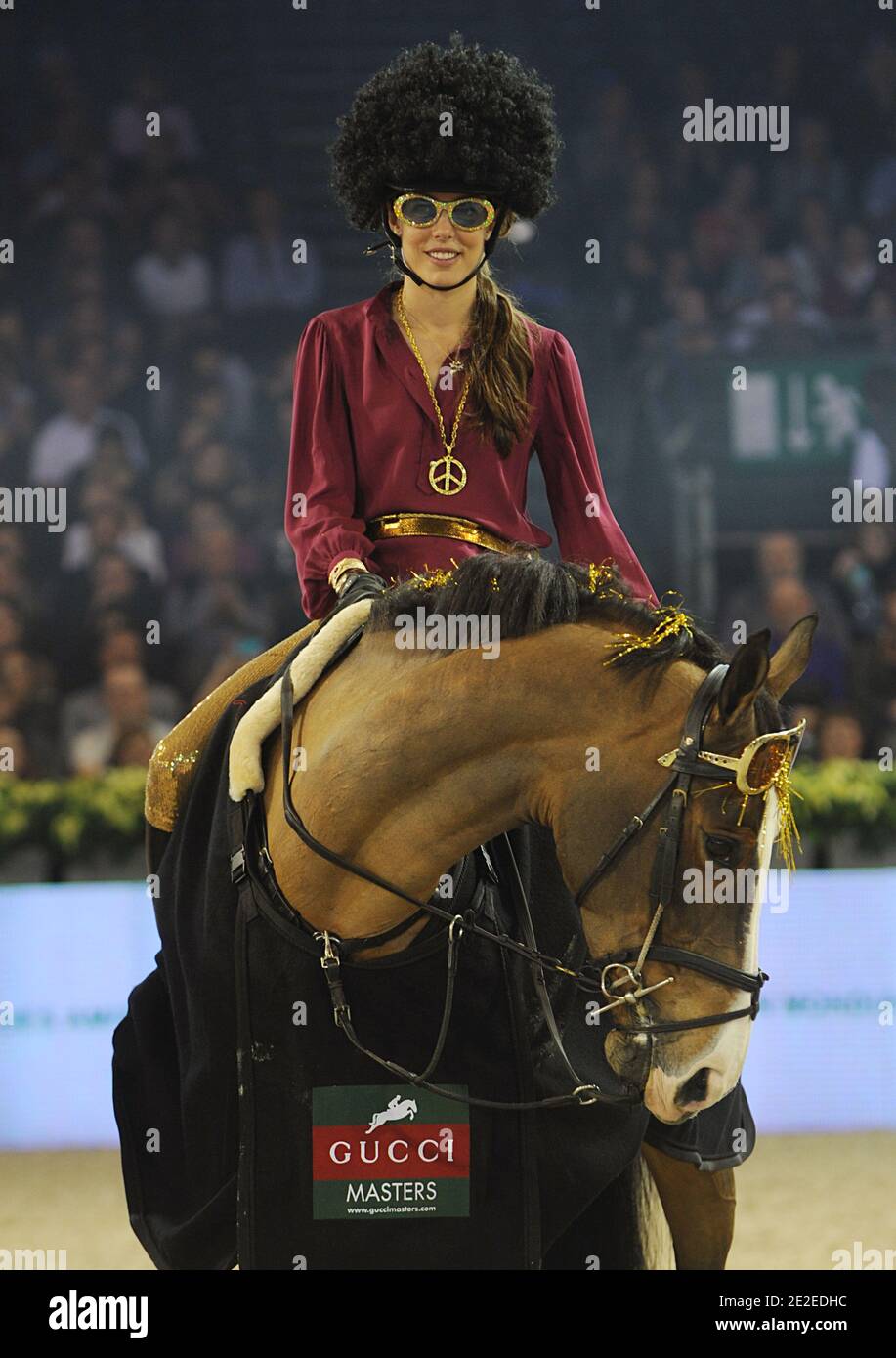 Caroline of Hanover and daughter Charlotte Casaraghi participates to at the Amade price during the Gucci Masters International Jumping Competition in Villepinte, North of Paris, France on December 3, 2011. Photo by Giancarlo Gorassini/ABACAPRESS.COM Stock Photo