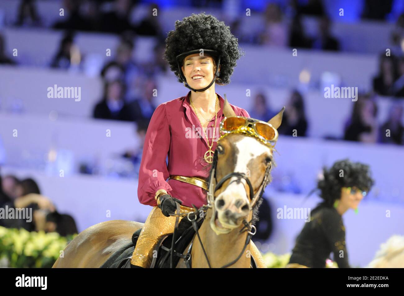 Charlotte Casiraghi participates at the Amade price during the Gucci Masters International Jumping Competition in Villepinte, North of Paris, France on December 3, 2011. Photo by ABACAPRESS.COM Stock Photo