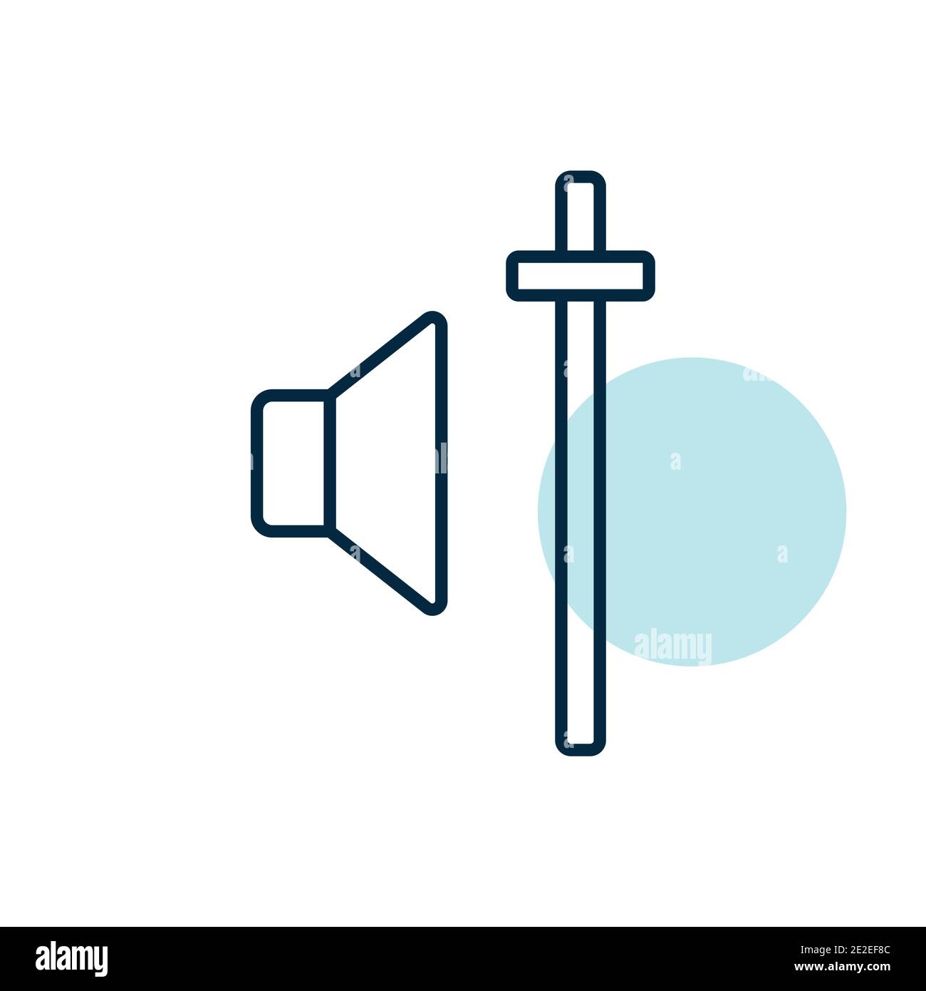 Audio volume slider control vector icon. Graph symbol for music and sound web site and apps