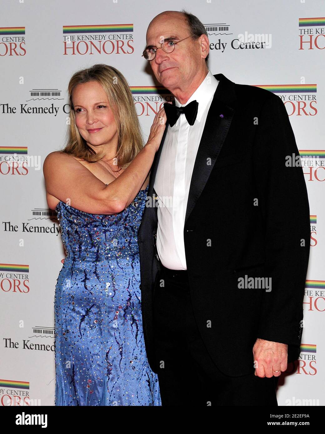 James Taylor and his wife, Caroline 'Kim' Smedvig, arrive for the formal Artist's Dinner honoring the recipients of the 2011 Kennedy Center Honors hosted by United States Secretary of State, Hillary Rodham Clinton at the U.S. Department of State in Washington, D.C., on December 3, 2011. The 2011 honorees are actress Meryl Streep, singer Neil Diamond, actress Barbara Cook, musician Yo-Yo Ma, and musician Sonny Rollins. Photo by Ron Sachs/CNP/ABACAPRESS.COM Stock Photo